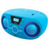 BIGBEN CD61BLUSB Tragbare Radio-CD-USB-Blau + Leuchtlautsprecher