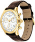 ფოტო #2 პროდუქტის Men's Heritage Circa Swiss Quartz Chronograph Brown Genuine Leather Strap Watch 43mm