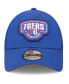 Men's Royal Philadelphia 76ers Team Logo Patch 9FORTY Trucker Snapback Hat