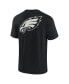 Фото #4 товара Men's and Women's Black Philadelphia Eagles Super Soft Short Sleeve T-shirt
