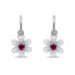 Design girl´s silver earrings Flowers EA194W