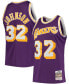 Фото #2 товара Men's Magic Johnson Purple Los Angeles Lakers 1984-85 Hardwood Classics Swingman Player Jersey