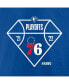 ფოტო #5 პროდუქტის Men's Royal Philadelphia 76ers 2022 NBA Playoffs Diamond Tip Off T-shirt