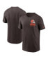 Фото #2 товара Men's Brown Cleveland Browns Infograph Lockup Performance T-shirt