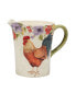 Floral Rooster Pitcher