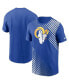 Men's Royal Los Angeles Rams Yard Line Fashion Asbury T-shirt