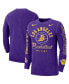 Фото #1 товара Men's Purple Los Angeles Lakers Courtside Retro Elevated Long Sleeve T-shirt