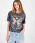 ფოტო #1 პროდუქტის Juniors' Good Vibes Butterfly-Graphic T-Shirt