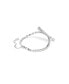 ფოტო #4 პროდუქტის Matrix Mixed Cuts, White, Rhodium Plated Bracelet