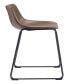 Фото #13 товара 39" each, Set of 2 Steel, Polyurethane Smart Bar Chair