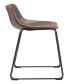 39" each, Set of 2 Steel, Polyurethane Smart Bar Chair