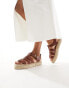 Фото #1 товара Barbour leather strap espadrille sandals in brown