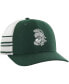 47 Brand Men's Green Michigan State Spartans Straight Eight Adjustable Trucker Hat - фото #3