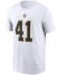 Фото #2 товара Men's Alvin Kamara White New Orleans Saints Player Name and Number T-shirt