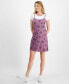 ფოტო #1 პროდუქტის Juniors' 2 in 1 T-Shirt Slip Dress