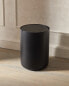 Large black resin wastepaper bin