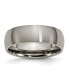 Фото #1 товара Titanium Brushed Half Round Wedding Band Ring