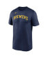 ფოტო #3 პროდუქტის Men's Navy Milwaukee Brewers New Legend Wordmark T-shirt