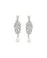 ფოტო #1 პროდუქტის Women's Silver Embellished Drop Earrings