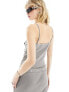 COLLUSION eyelet detail washed cami co-ord in grey 40 - фото #7