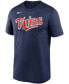 Фото #3 товара Men's Navy Minnesota Twins Wordmark Legend T-shirt