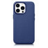 Фото #1 товара Чехол из натуральной кожи для iPhone 14 Pro Max ICARER значек MagSafe Натуральная кожа голубого цвета
