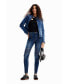 ფოტო #1 პროდუქტის Women's Slim biker jeans