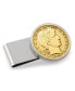 ფოტო #1 პროდუქტის Men's Gold-Layered Silver Barber Half Dollar Stainless Steel Coin Money Clip