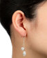 ფოტო #3 პროდუქტის Crystal Double Chain Drop Earrings, Created for Macy's