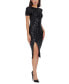 ფოტო #3 პროდუქტის Women's Natasha Sequined Side-Slit Midi Dress
