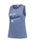 Women's Navy New York Yankees Plus Size Curvy High Neck Tri-Blend Tank Top