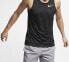 Фото #4 товара Nike Dri-Fit 纯色无袖宽松休闲运动背心 男款黑色 / Nike Dri-Fit AJ7563-010