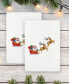 Фото #2 товара Christmas Santa's Sled Embroidered Luxury 100% Turkish Cotton Hand Towels, 2 Piece Set