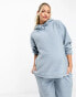 Фото #4 товара ASOS DESIGN Maternity cosy lounge borg hoodie & jogger set in blue