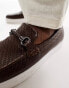 ASOS DESIGN loafers in brown weave