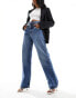Фото #2 товара Mango double waistband jeans in blue