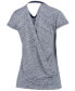 ფოტო #2 პროდუქტის Women's Navy Boston Red Sox Hail Mary V-Neck Back Wrap T-shirt