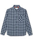 Фото #1 товара Men's Plaid Croc Embroidered Flannel Shirt Jacket