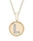 ფოტო #8 პროდუქტის Diamond Initial Pendant in 14k Yellow Gold