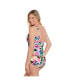 Фото #2 товара Women's ShapeSolver Shirred Front Girl Leg One-Piece Swimsuit
