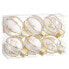 Фото #2 товара Ёлочные украшения Shico Christmas Baubles White Transparent Golden Plastic Fabric Stars 6 x 6 x 6 cm (6 штук)