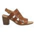 Фото #1 товара VANELi Mayo Block Heels Sling Back Womens Brown Casual Sandals 306406