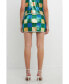 ფოტო #2 პროდუქტის Women's Sequins Gingham Mini Skirt
