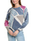 Фото #1 товара Nic+Zoe Slub Printed Tiles Femme Sleeve Sweater Women's