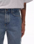 Topman taper jeans in summer light wash tinted blue