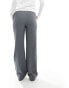 Фото #8 товара Mango zip side straight leg trousers in grey