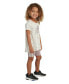 ფოტო #3 პროდუქტის Little Girls Short Sleeve Back Pleat Top and Bike Shorts, 2 Piece Set