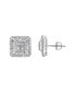 ფოტო #3 პროდუქტის Drip Buckle 14k White Gold 1 cttw Certified Natural Diamond Stud Earring for Men/Women, Screw Back,