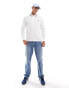 Fred Perry twin tipped long sleeve polo shirt in white