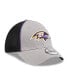 Фото #4 товара Men's Gray Baltimore Ravens Pipe 39THIRTY Flex Hat